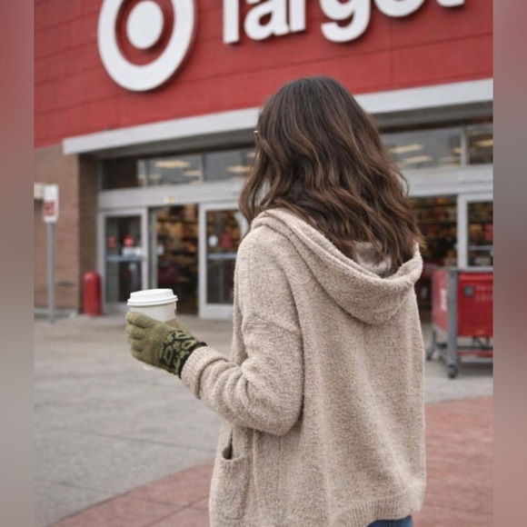 Accessories - Tan and Brown Gloves with Design Print Cuffs